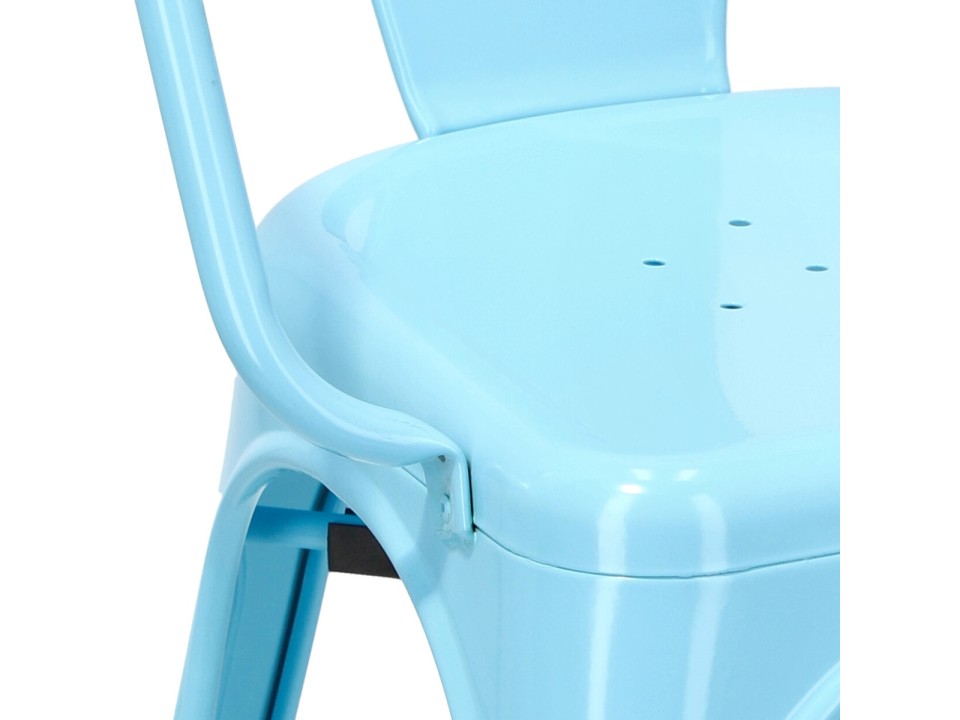 Krzesło Paris Arms niebieskie inspirowane Tolix - d2design